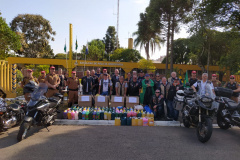 Batalhão Rodoviário da PM recebe doação de materiais de higiene para auxiliar no combate ao coronavírus