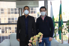 Secretário coronel Marinho recebe deputado estadual Guerra