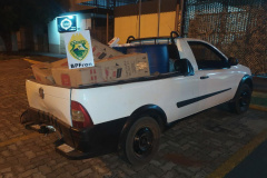 BPFron apreende mais de 34 mil carteiras de cigarros e apreende dois veículos em Guaíra (PR)