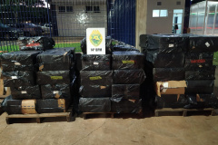 PM de Foz do Iguaçu (PR) apreende cerca de 2400 pacotes de cigarros contrabandeados do Paraguai em porto clandestino