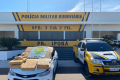Polícia Rodoviária recupera carro e apreende mais de 188 quilos de maconha no Norte do estado