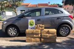Batalhão do Noroeste do estado apreende 135 quilos de maconha em ação na cidade de Moreira Sales