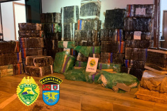 Mais de uma tonelada e meia de maconha é apreendida pelo BPFron em Céu Azul, no Oeste do estado