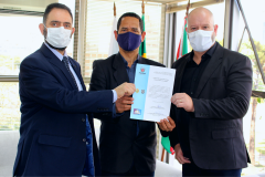 Secretário coronel Marinho recebe novo presidente do Conseg de Pontal do Paraná