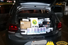 Eletrônicos e cigarros contrabandeados são apreendidos pela PM em Assis Chateaubriand (PR)