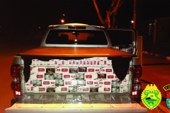 Caminhonete carregada com cigarros contrabandeados é apreendida pela PM no Noroeste do estado