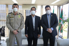 Secretário coronel Marinho recebe deputado Gugu Bueno