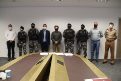 Assinatura de termo entre SESP, BOPE e prefeitura de Piraquara