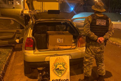  Durante a Operação Hórus, BPFron prende homem e apreende carro carregado com 550 pacotes de cigarros 