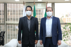 Secretário da Segurança, coronel Marinho, recebe secretário da Administração, Marcel Micheletto  