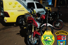 Em Pato Branco (PR), PM apreende três motocicletas em situações distintas
