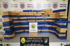 PM apreende 100 quilos de cocaína avaliados em R$ 5 milhões em Realeza, no Sudoeste paranaense