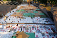 Caminhão carregado com 400 mil maços de cigarros é apreendido pela PM no Noroeste do estado