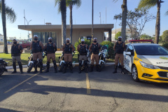 BPTran faz instrução de direção defensiva com motociclistas durante a Semana Nacional de Trânsito