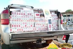  PM apreende 6,7 mil pacotes de cigarro, armas e até lancha no Oeste do estado 