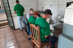 Presos da Cadeia de Laranjeiras do Sul produzem máscaras para a secretaria de saúde do município