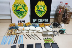 Mais de 260 caixas de vinho e droga são apreendidas pela PM no Sudoeste do estado pela Operação Metrópolis