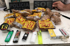 Agentes penitenciários do sudoeste impedem entrada de 1,2 quilos de maconha, celulares e outros ilícitos em unidade penal