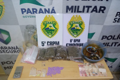 Canil de Cascavel prende homem e apreende mais de 450 gramas de maconha e 118 comprimidos de ecstasy