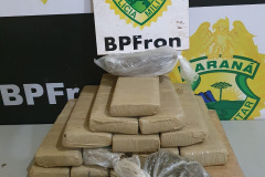 Mais de 16 quilos de maconha são apreendidos pelo BPFron em Guaíra (PR), no Oeste do estado