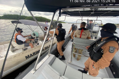 Patrulha Costeira da PM faz patrulhamento preventivo em conjunto com a Marinha do Brasil e Polícia Federal