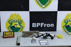 Trio envolvido em tentativa de homicídio é preso com arma e drogas durante a operação Sete Quedas da Força Nacional em Guaíra (PR)