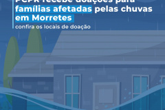  PCPR recebe doações para famílias afetadas pelas chuvas em Morretes 