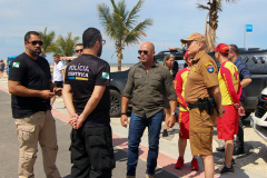 Secretário de segurança visita unidades das forças estaduais no Litoral