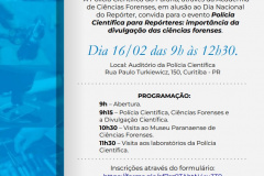 Polícia Científica abre as portas para repórteres e estudantes na próxima quinta-feira (16)