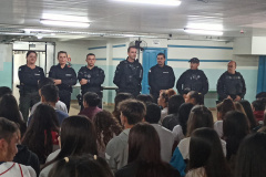 Alunos de Laranjeiras do Sul recebem palestras da Polícia Penal sobre prevenção à violência
