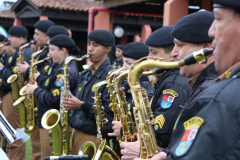 Banda da PM se apresenta no Parque Barigui em comemoração aos 169 anos da corporação