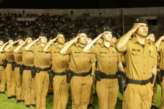 PM completa formatura história com 319 soldados que vão reforçar o Oeste e Sudoeste