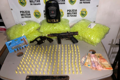 PMPR prende homem com metralhadora e munições 