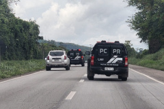 PCPR prende em flagrante sete envolvidos em furto de cargas em Morretes