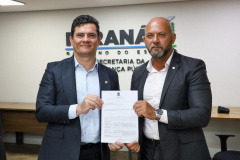 Secretaria da Segurança Pública do Paraná recebe comitiva do Senador Sergio Moro 