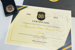 Polícia Penal é homenageada em evento comemorativo aos 80 anos da Polícia Federal em Foz do Iguaçu