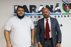 Secretário Hudson recebe o deputado federal Felipe Francischini em seu gabinete