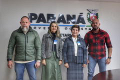 Secretário de Segurança Pública recebe visita da prefeita de Ponta Grossa na Sesp