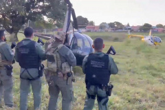  Perseguição de helicóptero: Falcão da PM ajuda PF a interceptar aeronave com 243 kg de cocaína