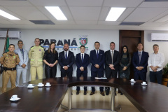 Secretário Hudson recebe diretora do Fundo Nacional de Segurança Pública, Camila Pintarelli 