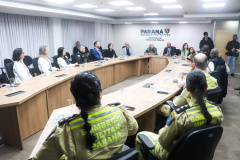 Secretário Hudson recebe secretária nacional de Enfrentamento à Violência Contra Mulheres Denise Motta Dau 