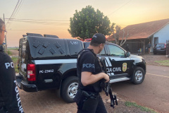 PCPR prende 14 integrantes de uma organização criminosa envolvida em tráfico de drogas e comércio ilegal de armas de fogo no Oeste do Estado