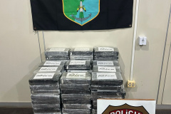 Polícia Militar e Polícia Federal apreendem pasta base de cocaína no terminal de containers de Paranaguá