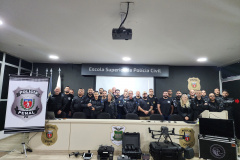 Policiais civis participam de capacitação para o uso de drones ministrada pela Polícia Penal