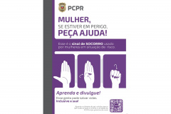 PCPR inicia ação para combater violência contra mulher com divulgação de sinal de socorro