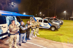 Polícia Penal fiscaliza monitorados por tornozeleira eletrônica durante a 3ª Expo Fazenda, em Fazenda Rio Grande