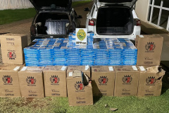 PMPR apreende mais de 2 mil pacotes de cigarros contrabandeados durante a Operação Protetor