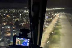 PCPR realiza voos noturnos especializados de polícia judiciária no Litoral