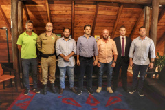 Secretário Hudson e prefeito Eduardo Pimentel discutem sobre integrações de segurança na Capital