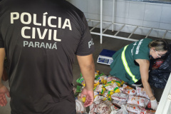  PCPR e Vigilância Sanitária apreendem 161 quilos de carne em Pontal do Paraná